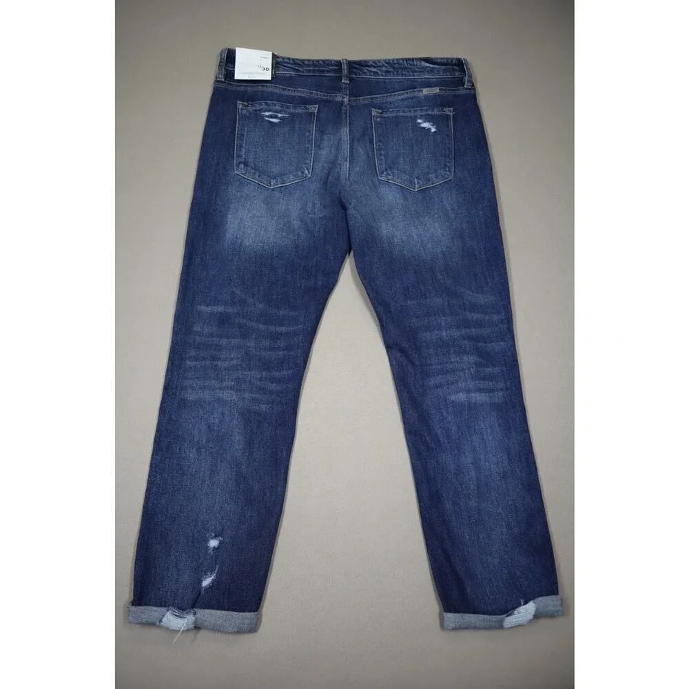 Kancan Ultra-Comfortable Ripped Denim Boyfriend Jeans‎ Size 13/30